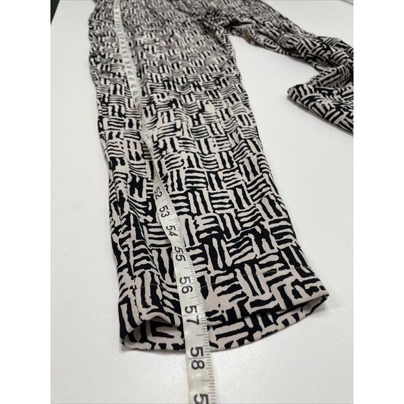 Ella Moss Jumpsuit Black‎ Cream Print Sleeveless Drawstring Waist L NWT Abstract - Picture 15 of 16